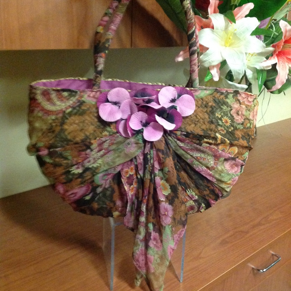 Tote covered in material NWT